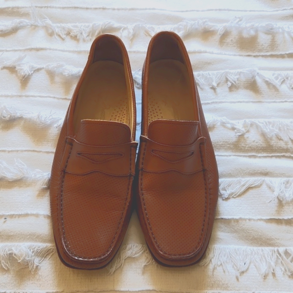 Massimo Matteo brown leather loafers